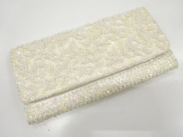 アンティーク　ビーズ　ハンドバッグ